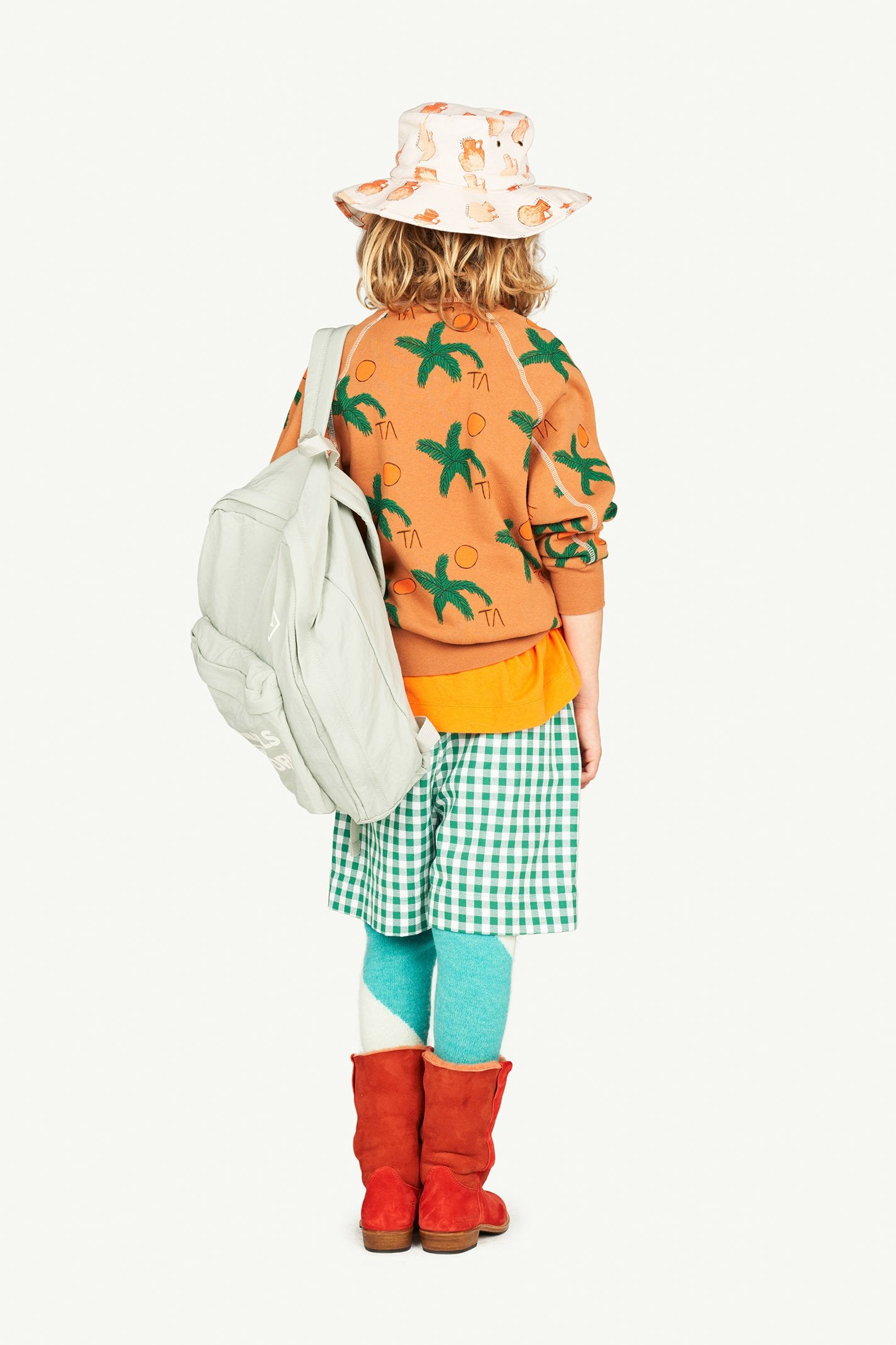 Turquoise Backpack MODEL BACK