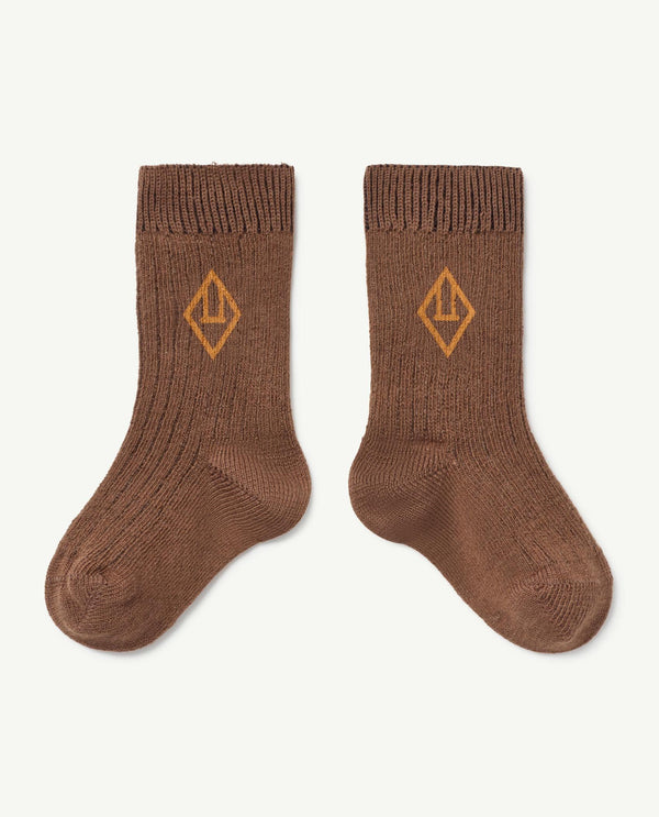 Brown Snail Baby Socks PRODUCT FRONT