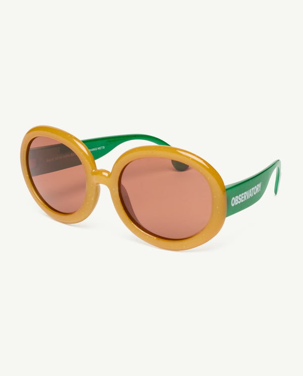 Green Circular Sunglasses PRODUCT SIDE