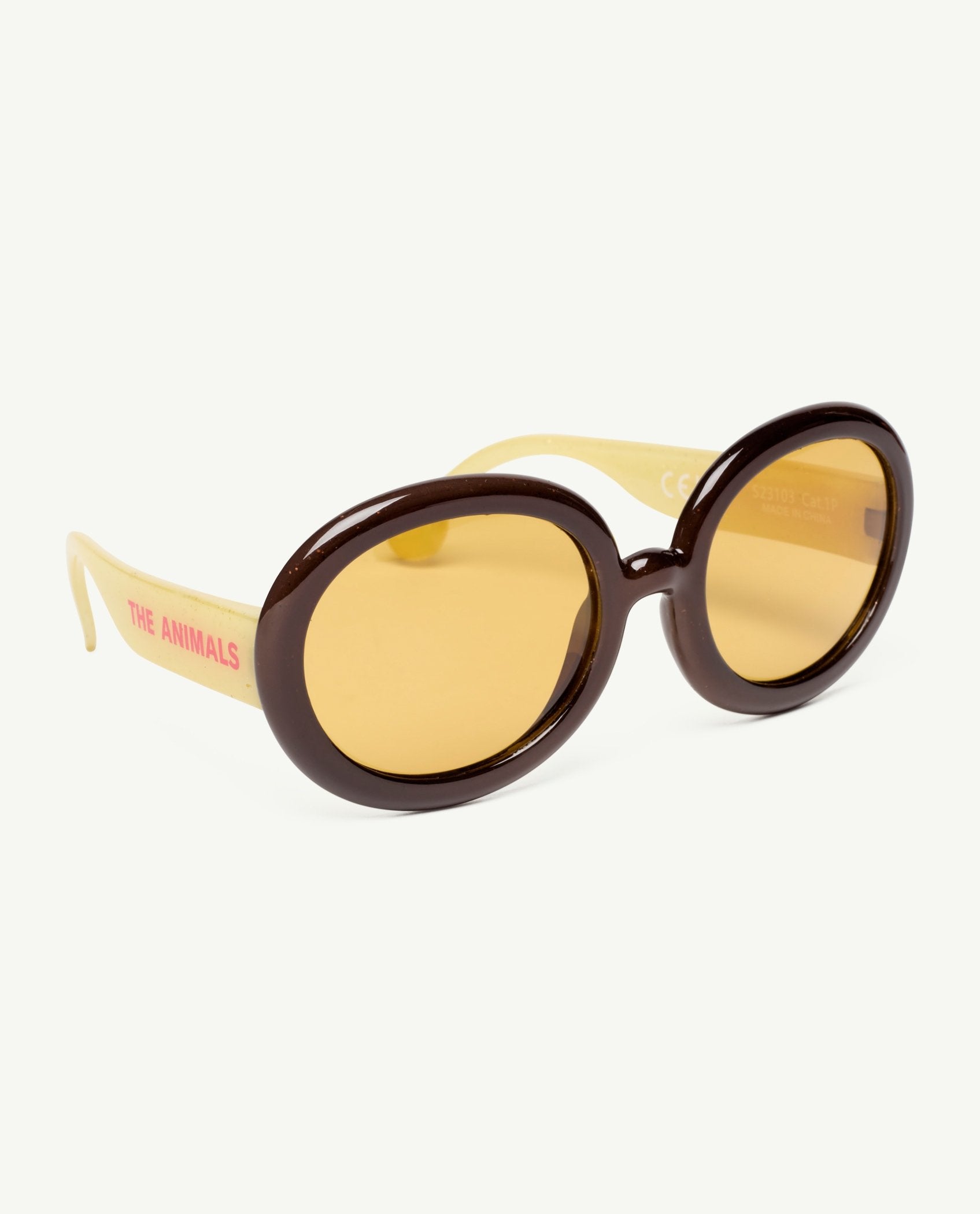 Soft Yellow Circular Sunglasses PRODUCT BACK