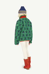 Green Sheep Jacket MODEL BACK