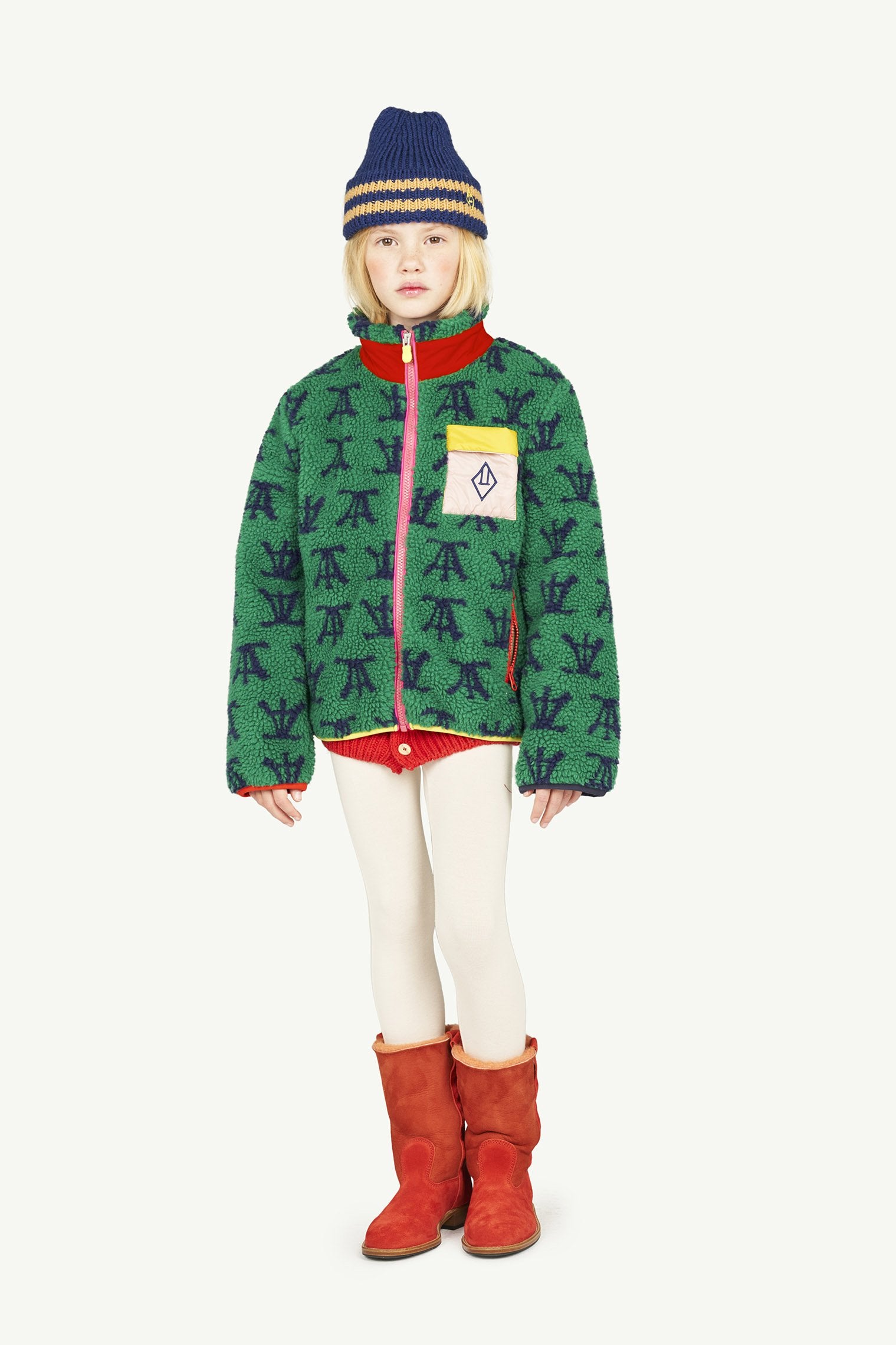 Green Sheep Jacket MODEL FRONT