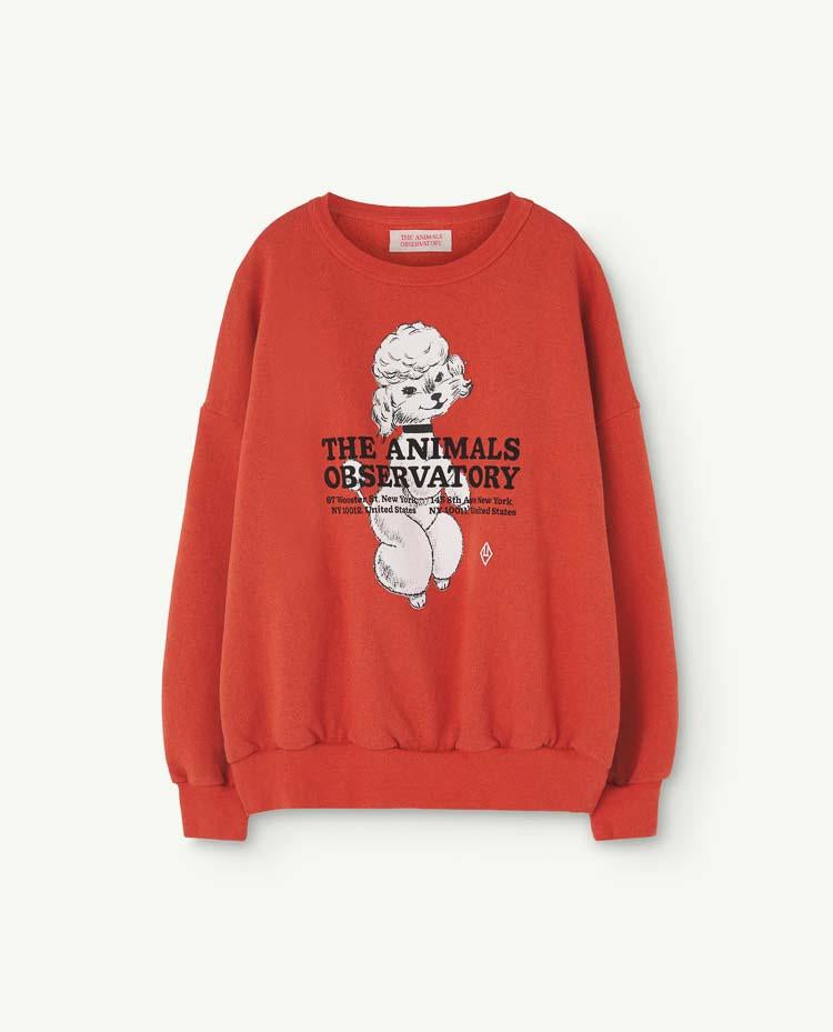 Recycled Red Big Bear Oversize Sweatshirt COVER