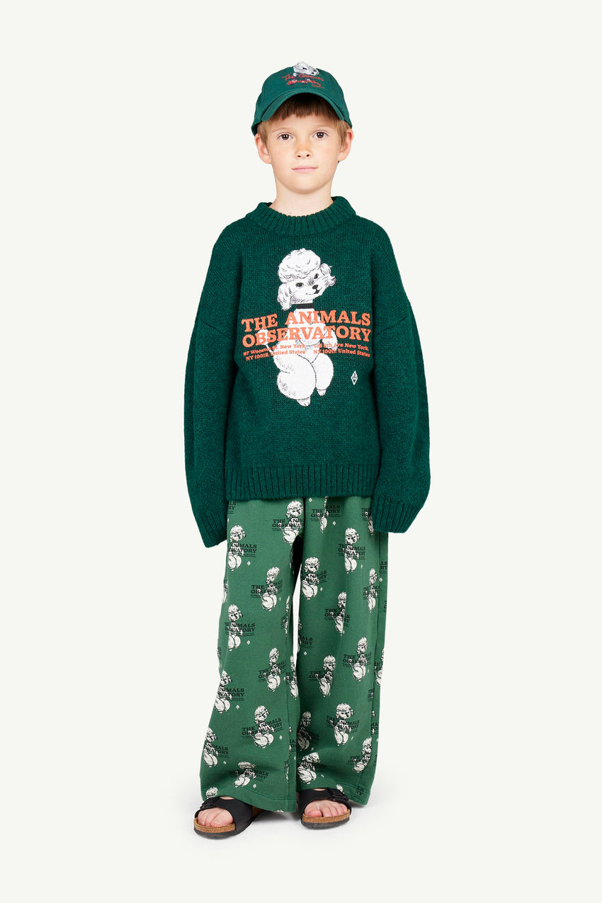 Recycled Green Poodle Camaleon Oversize Sweatpants MODEL FRONT