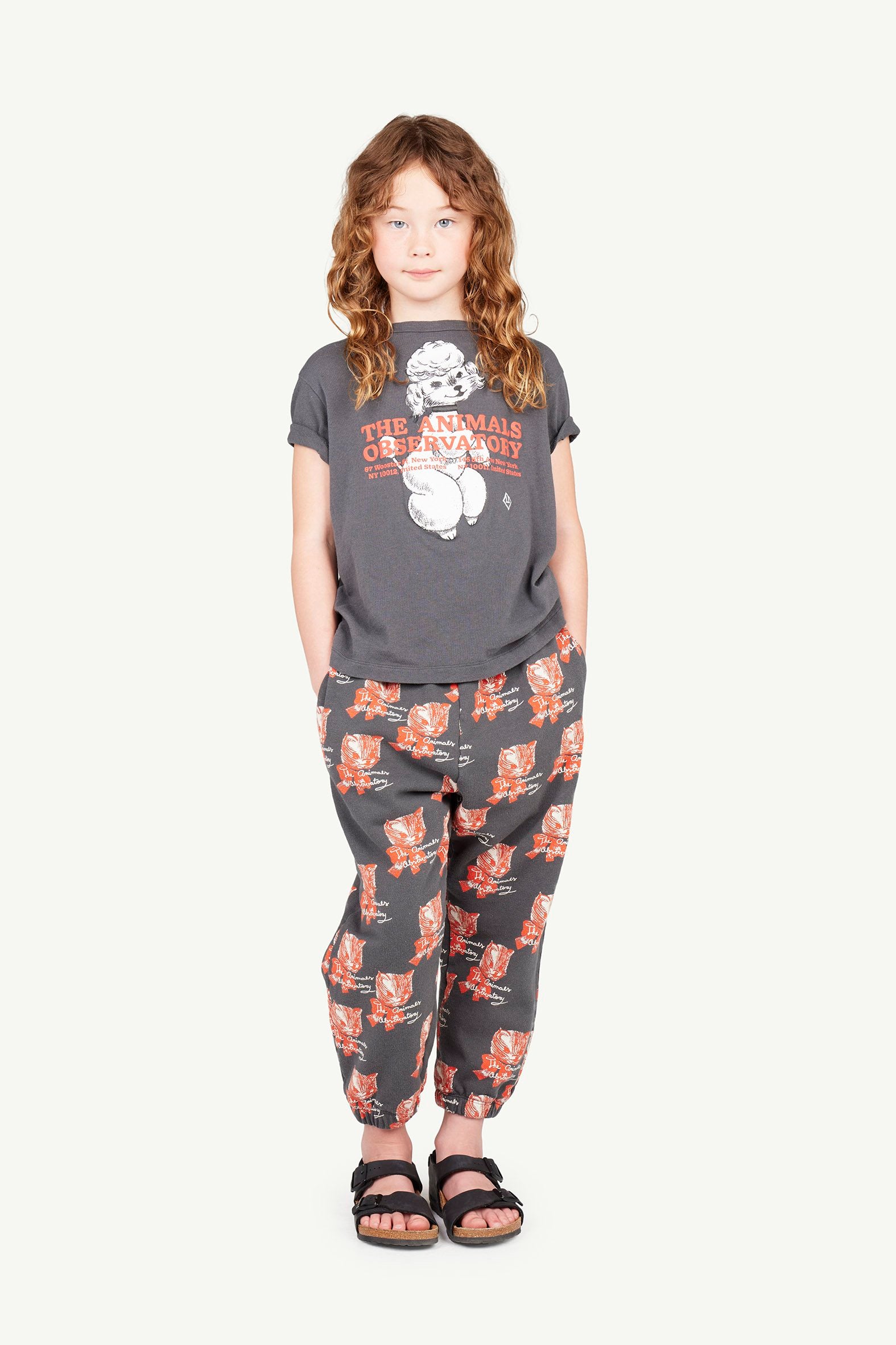 Recycled Black Kitten Elephant Sweatpants MODEL FRONT