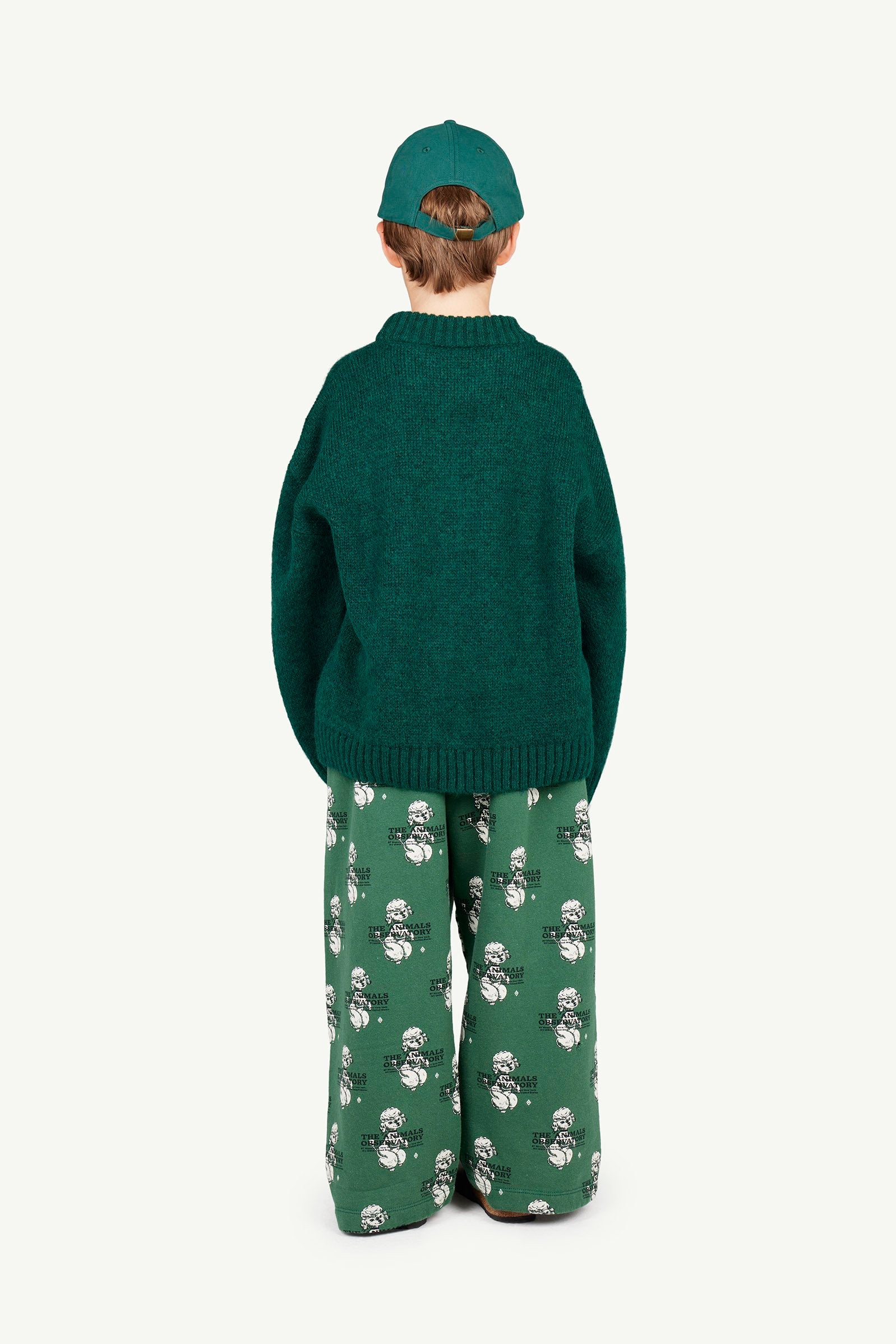 Green Poodle Bull Sweater MODEL BACK