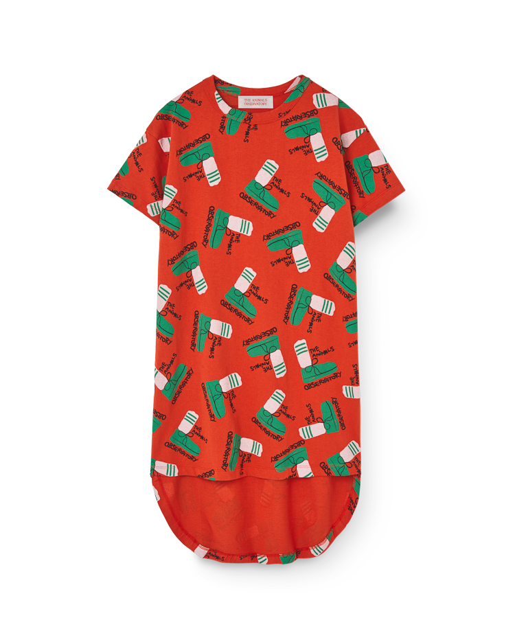 Red Sneaker Relaxed Hare Dress