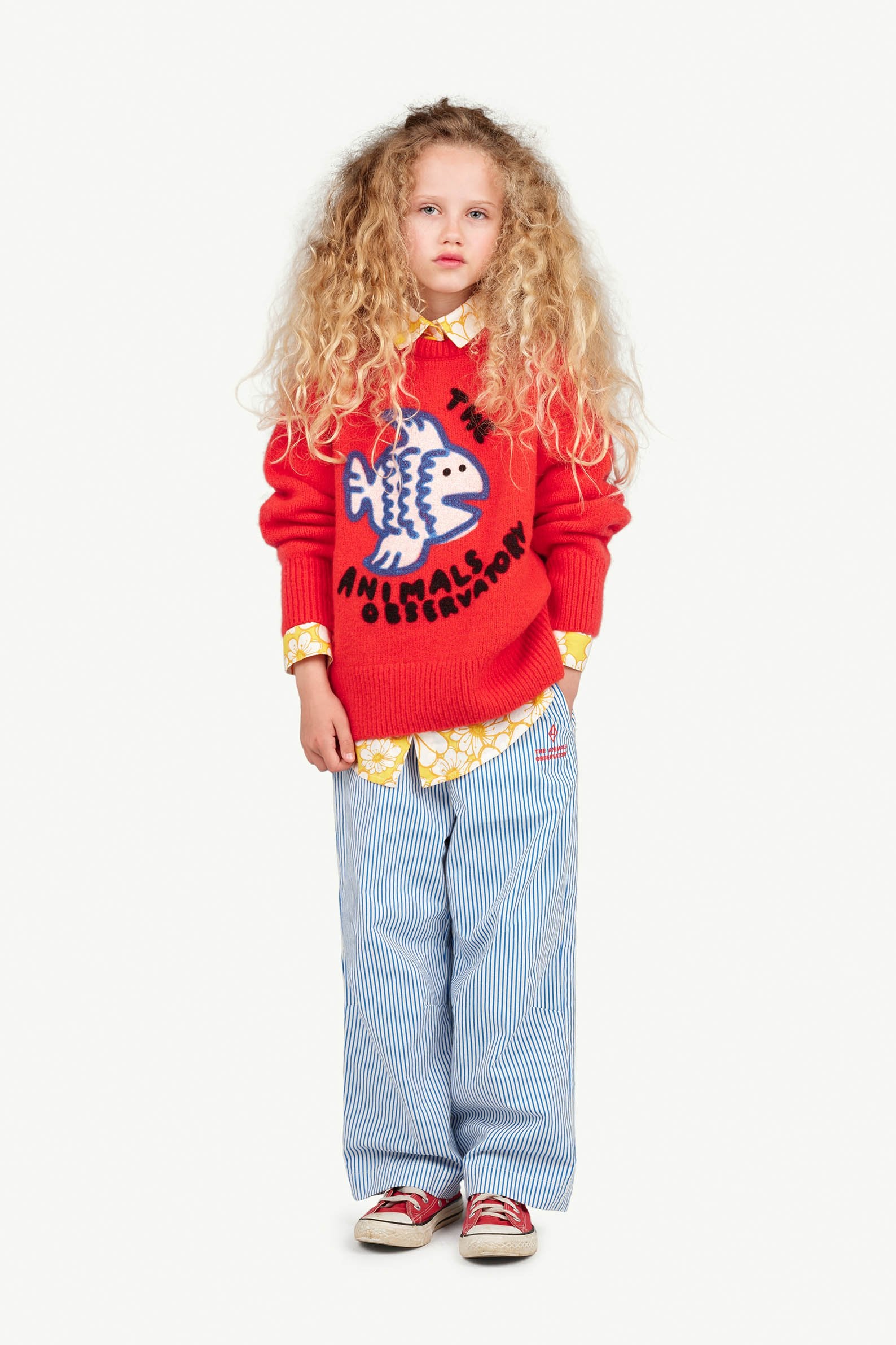 Red Fish Bull Sweater MODEL FRONT