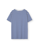 Blue Stripes Rooster T-Shirt PRODUCT BACK