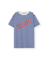 Blue Stripes Rooster T-Shirt PRODUCT FRONT