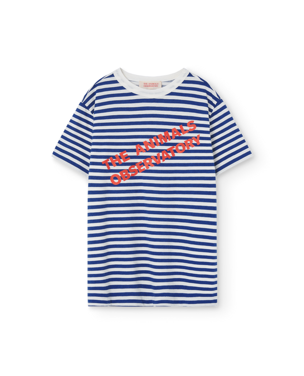 Blue Stripes Rooster T-Shirt PRODUCT FRONT