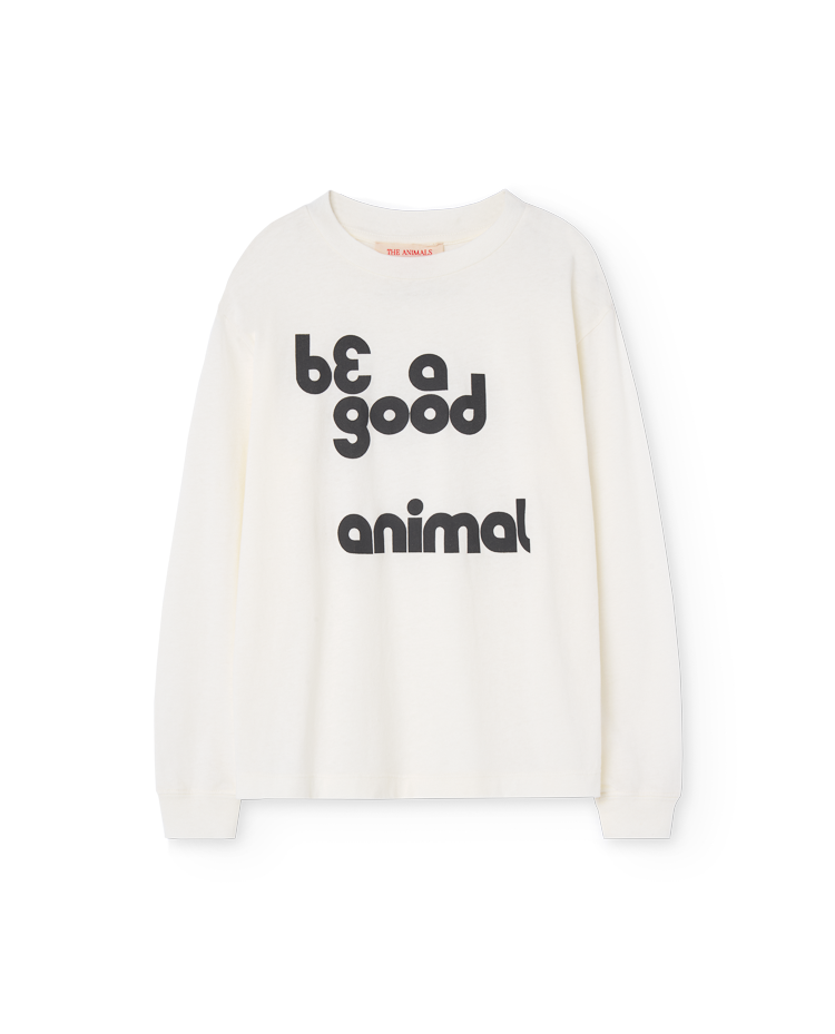 animal long tee / WHITE