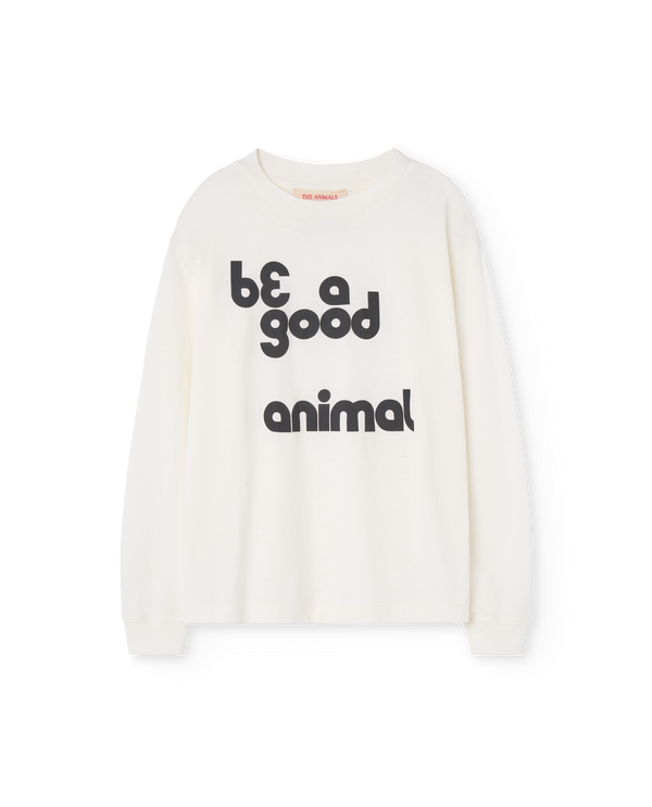 White Animal Dog Long Sleeve T-Shirt PRODUCT FRONT