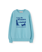Blue Holiday Bear Sweatshirt PRODUCT FRONT