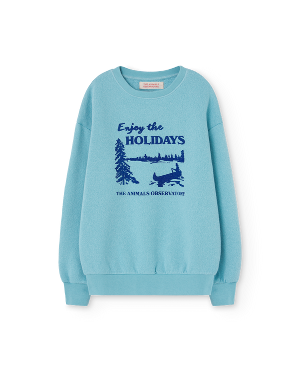 Blue Holiday Bear Sweatshirt PRODUCT FRONT