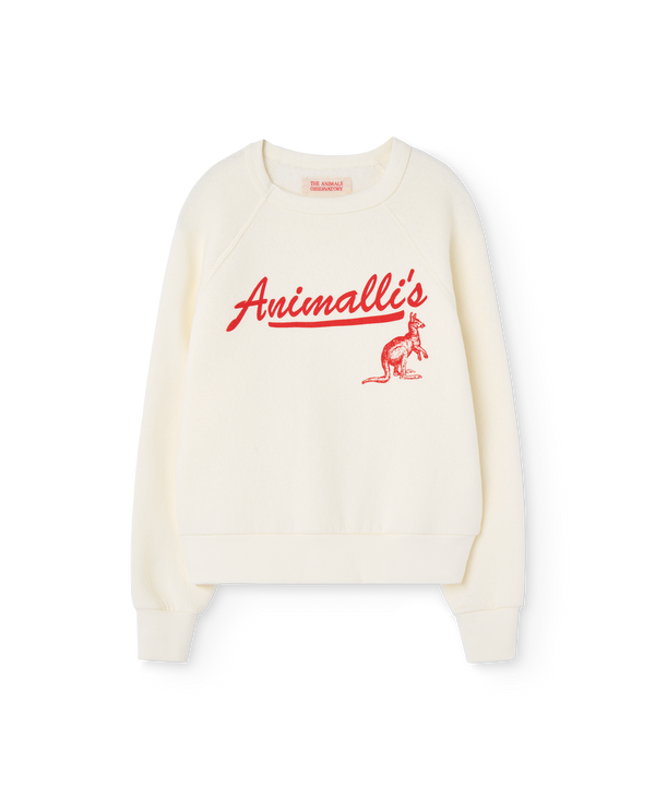 White Animalli Shark Sweatshirt PRODUCT FRONT