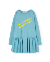 Blue Animals Long Walrus Dress PRODUCT FRONT