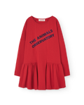 Red Animals Long Walrus Dress