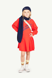 Red Animals Long Walrus Dress MODEL FRONT