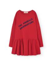 Red Animals Long Walrus Dress PRODUCT FRONT