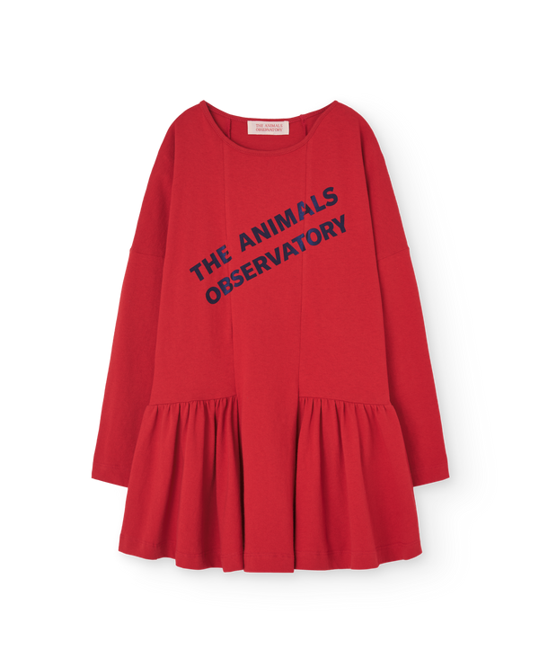 Red Animals Long Walrus Dress PRODUCT FRONT