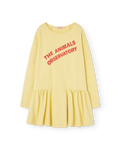 Cream Yellow Animals Long Walrus Dress