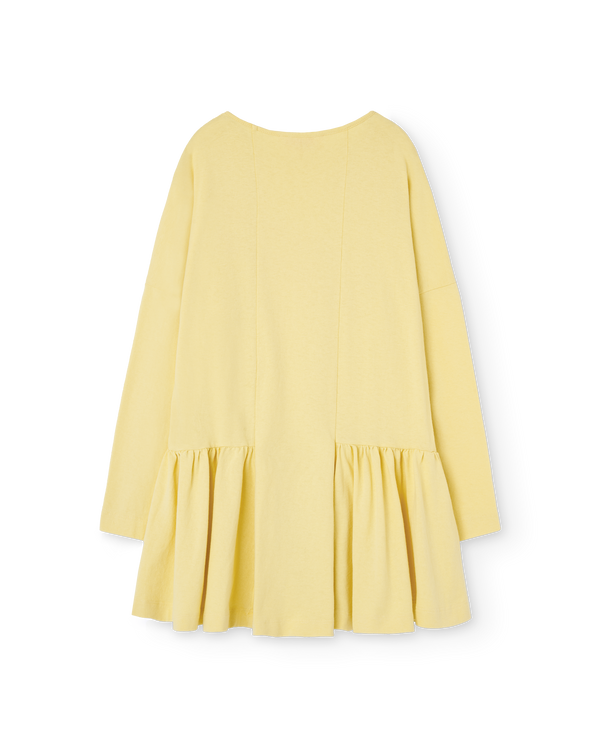 Cream Yellow Animals Long Walrus Dress PRODUCT BACK