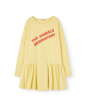 Cream Yellow Animals Long Walrus Dress PRODUCT FRONT