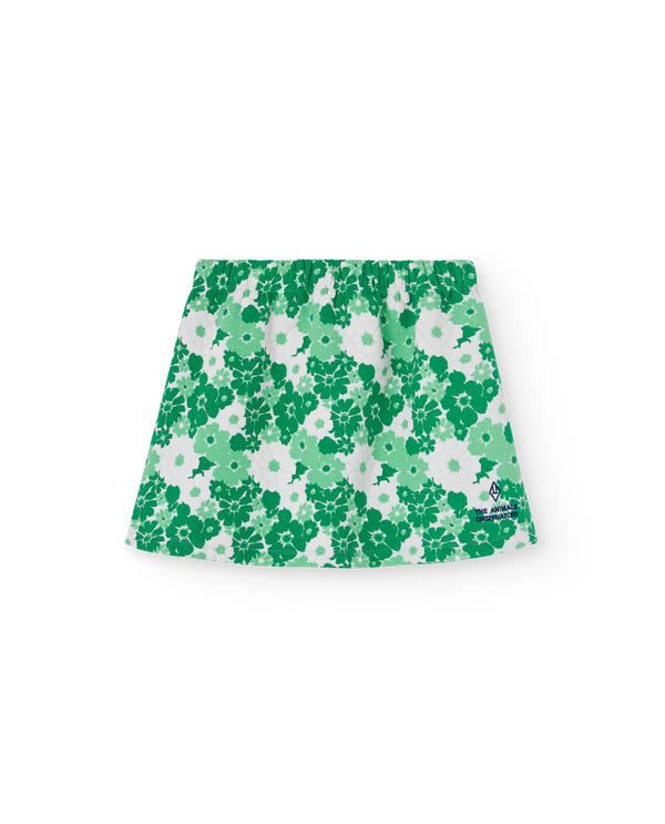 Green Wallpaper Wombat Skirt PRODUCT FRONT