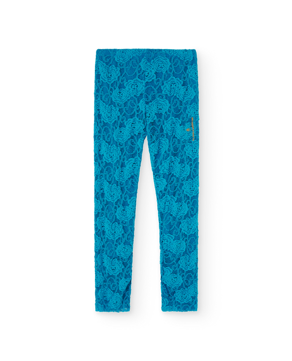 Blue Lace Alligator Lace Pants PRODUCT FRONT