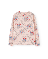 Rose Eiffel Seagull Blouse PRODUCT FRONT