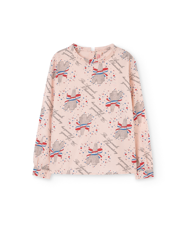 Rose Eiffel Seagull Blouse PRODUCT FRONT