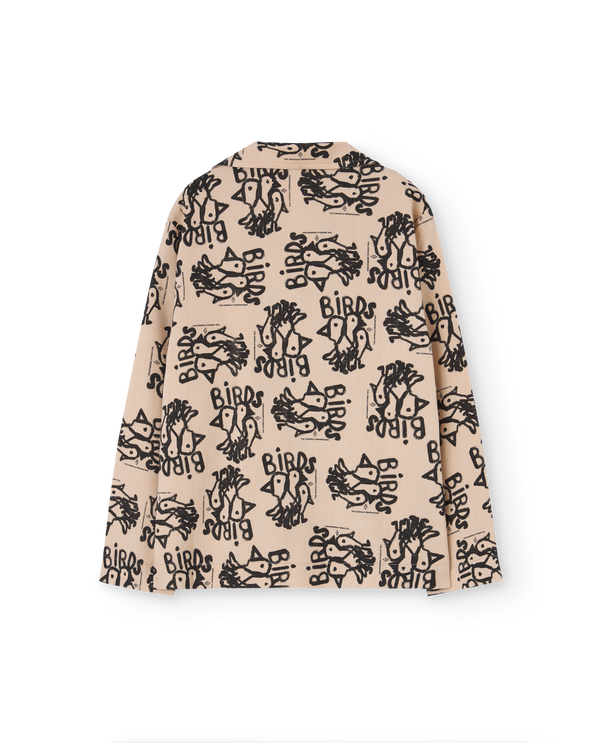 Brown Long Kangaroo Shirt PRODUCT BACK