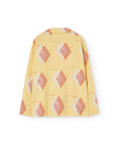 Cream Yellow Long Kangaroo Shirt PRODUCT BACK