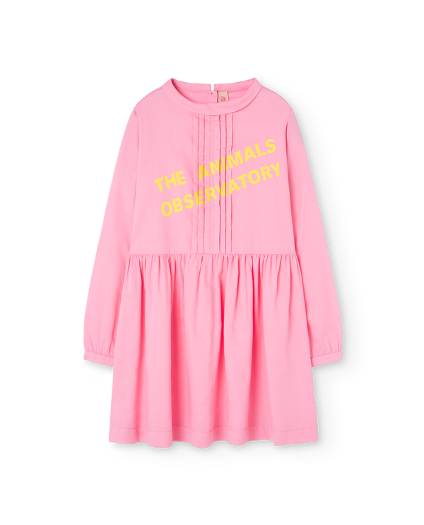 Pink Pleat Tortoise Dress PRODUCT FRONT
