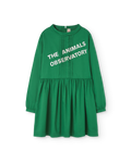 Green Pleat Tortoise Dress