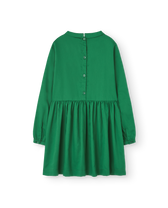 Green Pleat Tortoise Dress PRODUCT BACK