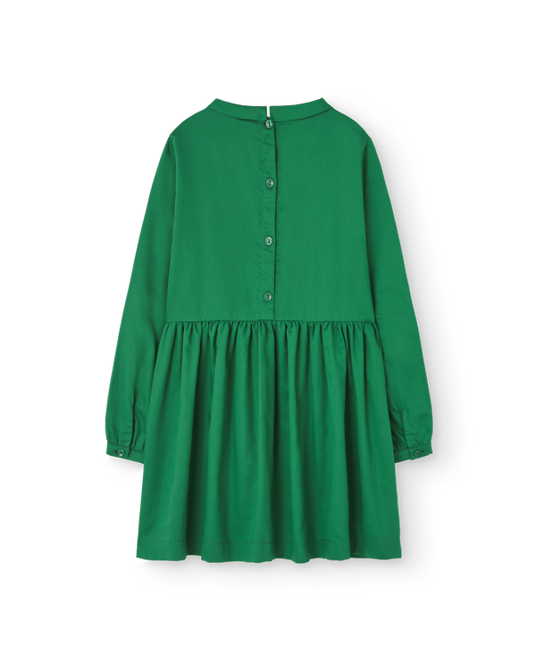 Green Pleat Tortoise Dress PRODUCT BACK