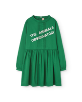Green Pleat Tortoise Dress PRODUCT FRONT