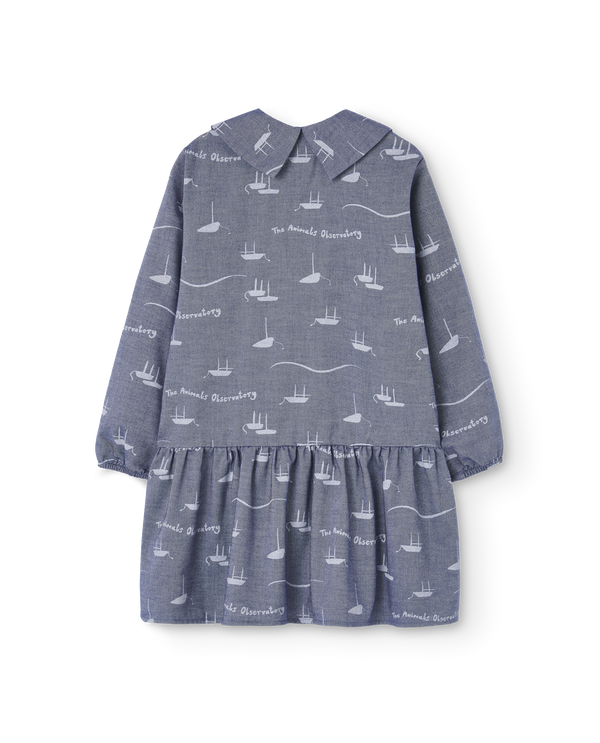 Navy Boats Albatross Dress PRODUCT BACK