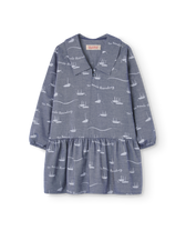 Navy Boats Albatross Dress PRODUCT FRONT