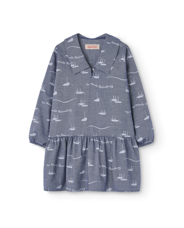 Navy Boats Albatross Dress PRODUCT FRONT