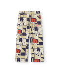 Cream Yellow Houses Elephant Pants