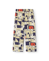 Cream Yellow Houses Elephant Pants PRODUCT BACK