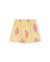 Cream Yellow Shrimp Skort PRODUCT BACK