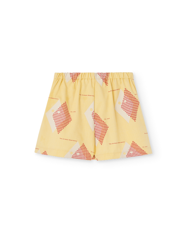 Cream Yellow Shrimp Skort PRODUCT BACK