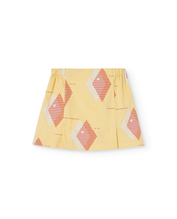 Cream Yellow Shrimp Skort PRODUCT FRONT