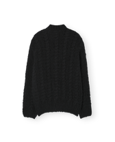 Black Racoon Cable Cardigan PRODUCT BACK