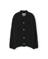 Black Racoon Cable Cardigan PRODUCT FRONT