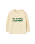 Cream Yellow Bobcat Baby Sweater